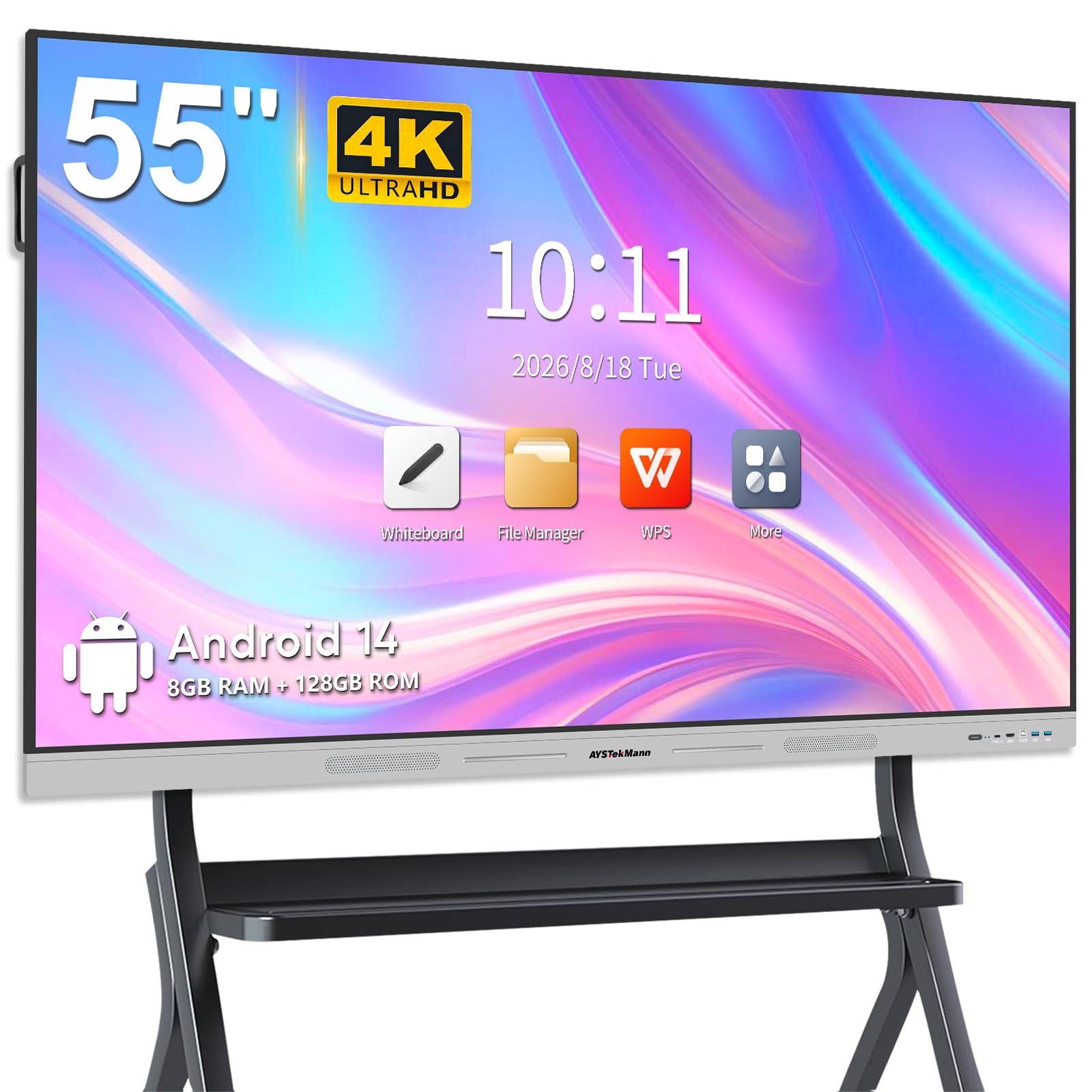 55 inch Smart Board 4K Interactive Whiteboard Touch Screen