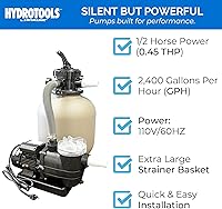 Vista 36 de SWIMLINE HYDROTOOLS Above-Ground Pool Motor Pump, Hydro-Flo 0.3 HP w/ 1980 GPH, Vertical