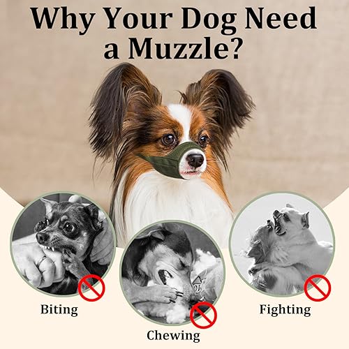 Miniatura 5 de Mayerzon Bozal corto para perro, bozal pequeño para Chihuahua Shih Tzu American Bully Boxer Puppy, bozales de tela suave para visitas al