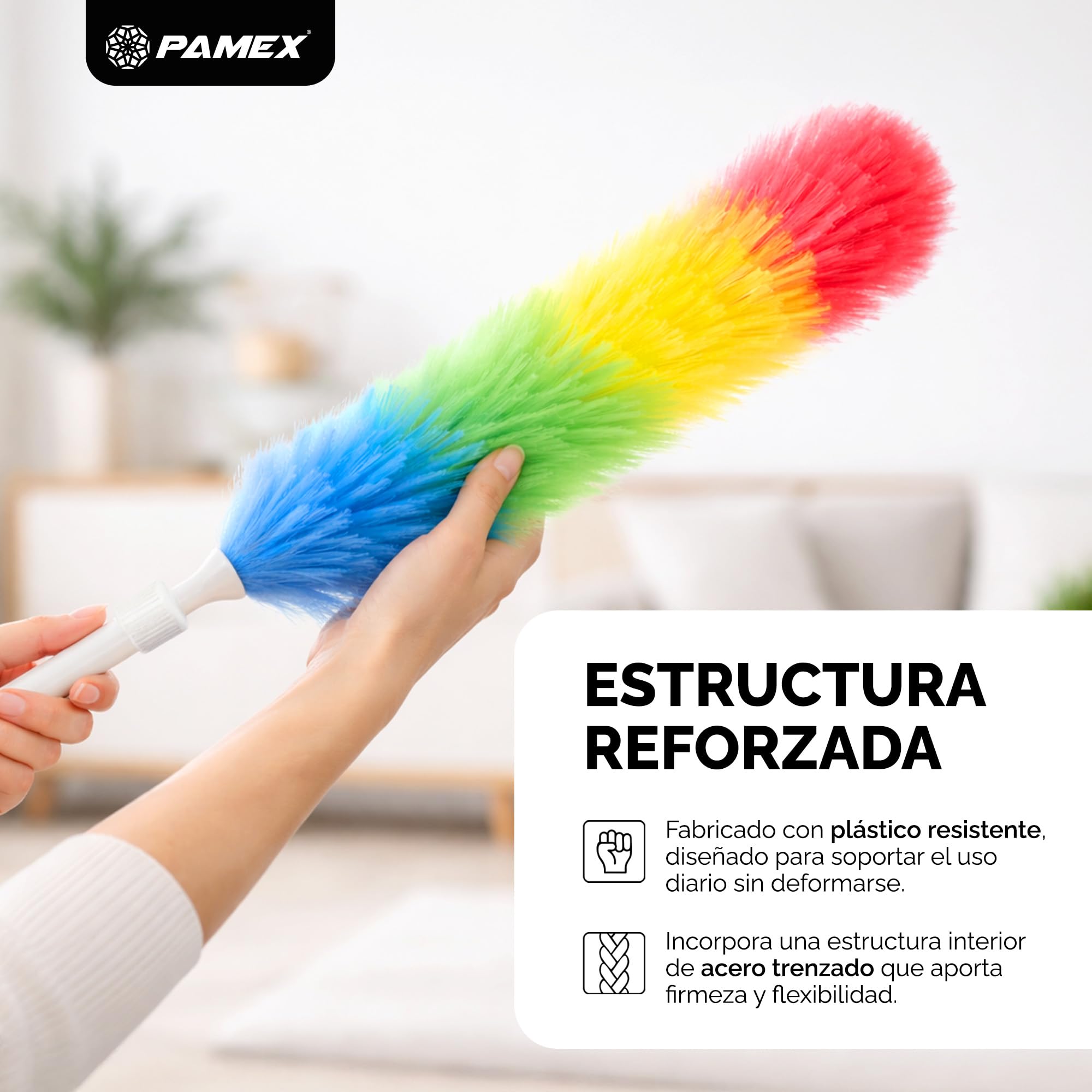 PAMEX Plumero Electroestático Extensible 45-75cm