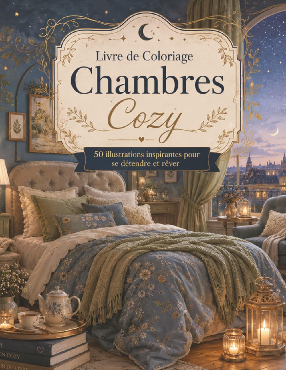 Livre de Coloriage Chambres Cozy: Grand format relaxation avec scènes cosy, décoration intérieure, atmosphère calme et illustrations bien-être