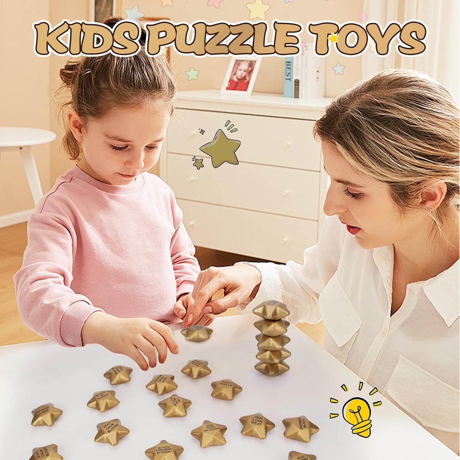 Shqdd 100pcs Stress Balls Star Stress