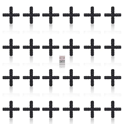 Pepper Agro Drip Irrigation Accessories Garden Watering 4 Way Joiner,16 mm Set of 24