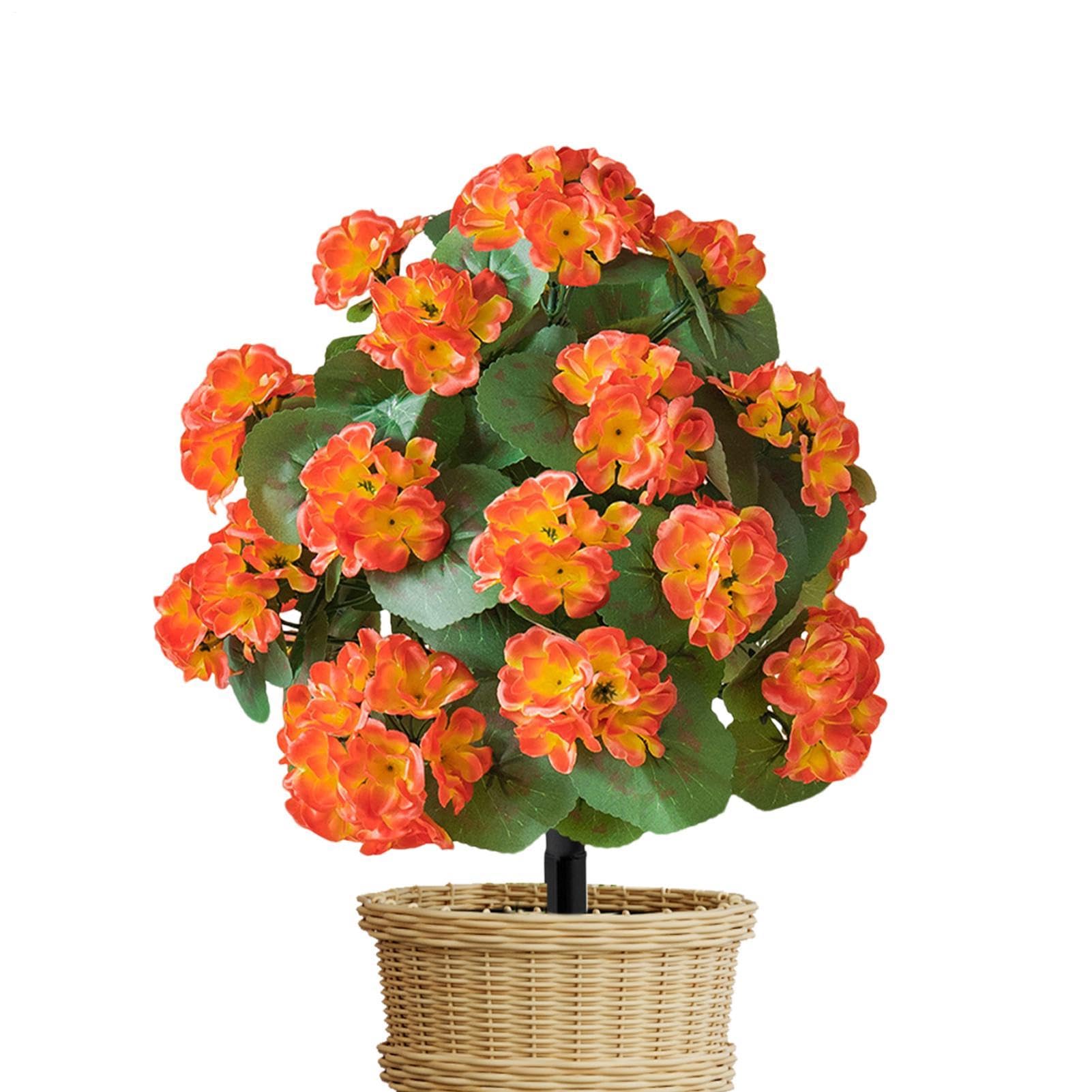 Fleurs artificielles extérieur résistantes au soleil pour décorer jardin et cour