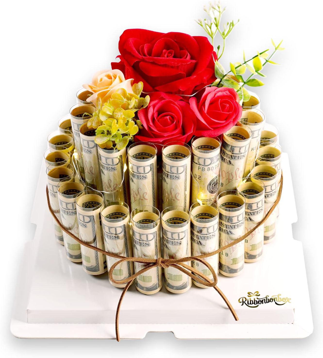 Ribbonbonbox Flower Money Cake Fake Cake Gift Box