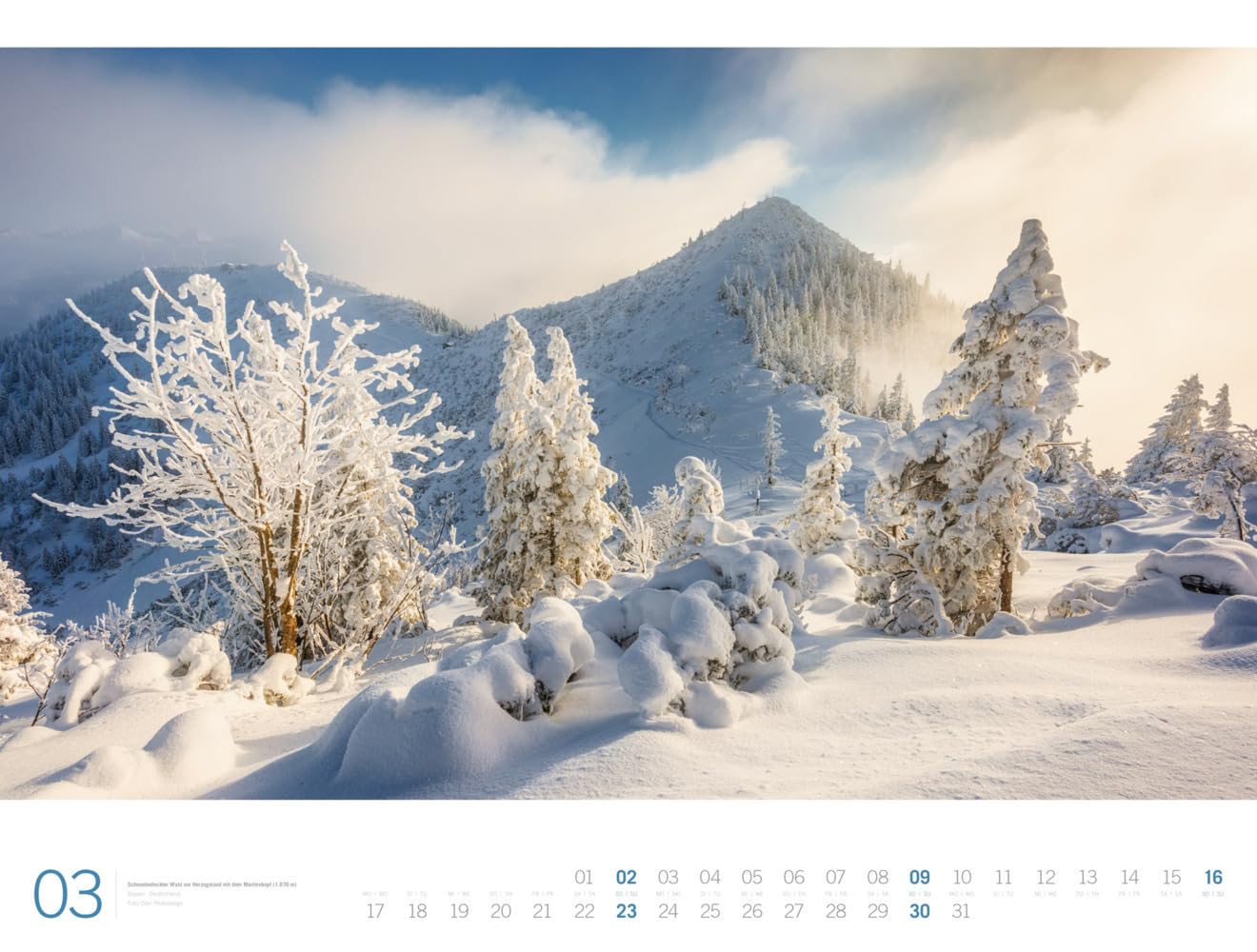 Alpen - Ackermann Gallery Kalender 2025, Wandkalender im Querformat (66x50 cm) - Großformat-Kalender / Hochwertiger Panorama-Kalender Berge und Natur