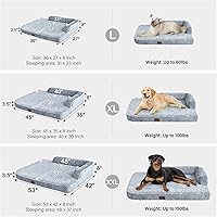Vista 6 de Casa Paw Camas ortopédicas para perros grandes, camas impermeables para perros grandes, sofá cama de espuma viscoelástica, cómoda cama para mascotas