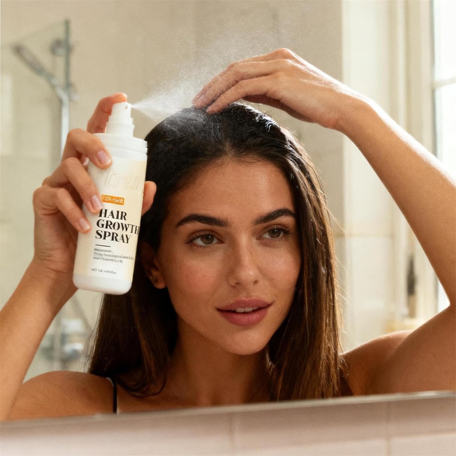 Spray para el crecimiento del cabello con aceite de romero, spray para pérdida total más fuerte, aceite nutritivo para el cuero cabelludo, suero espesante natural para cabello seco dañado (2pcs)