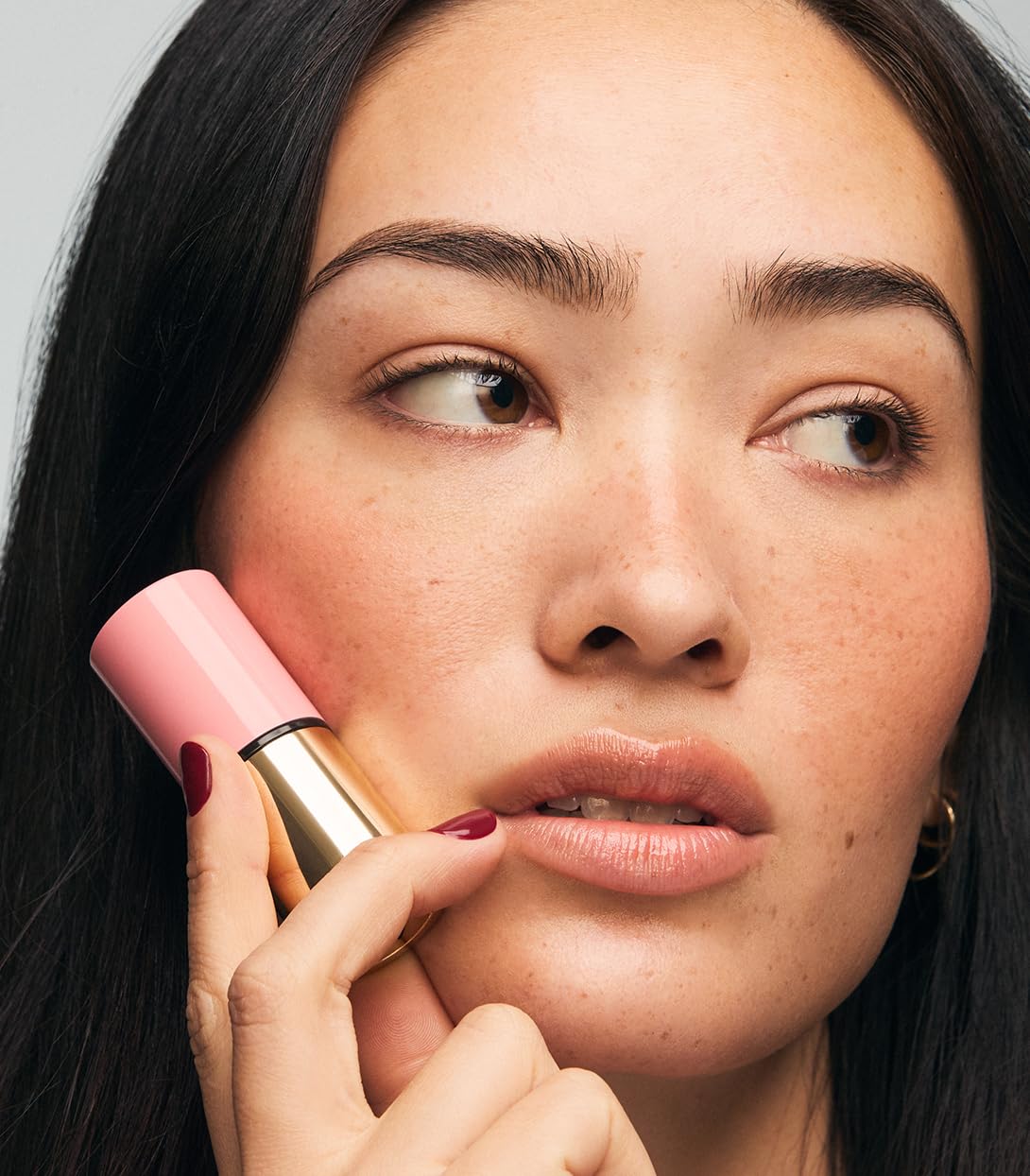 MAKE Beauty Cream Stroke Cream Blush Stick for Cheeks - Vibrant yet Natural Soft Matte Finish - Shade Hypernude, Beige Blush Makeup - Image 4