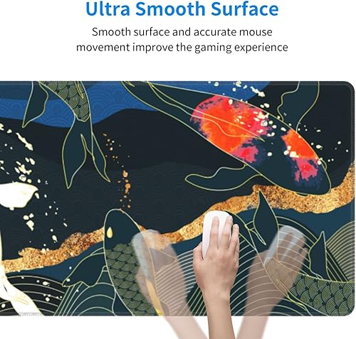 Miniatura 5 de Alfombrilla de mouse grande para escritorio, regalos divertidos, alfombrilla de mouse japonesa para juegos de peces koi, XL, alfombrilla de teclado