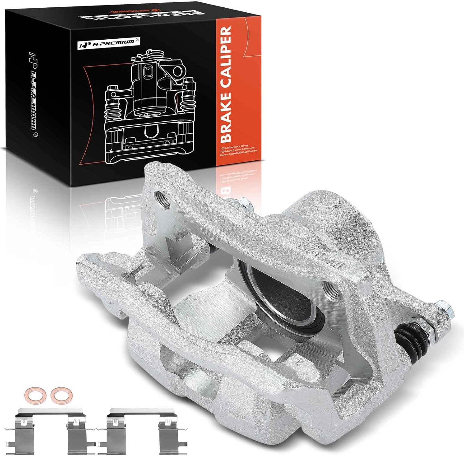 A-Premium Disc Brake Caliper Assembly with Bracket Compatible with Select Honda Models - CR-V CRV 2017 2018 2019 2020 2021 - Front Right Passenger Side