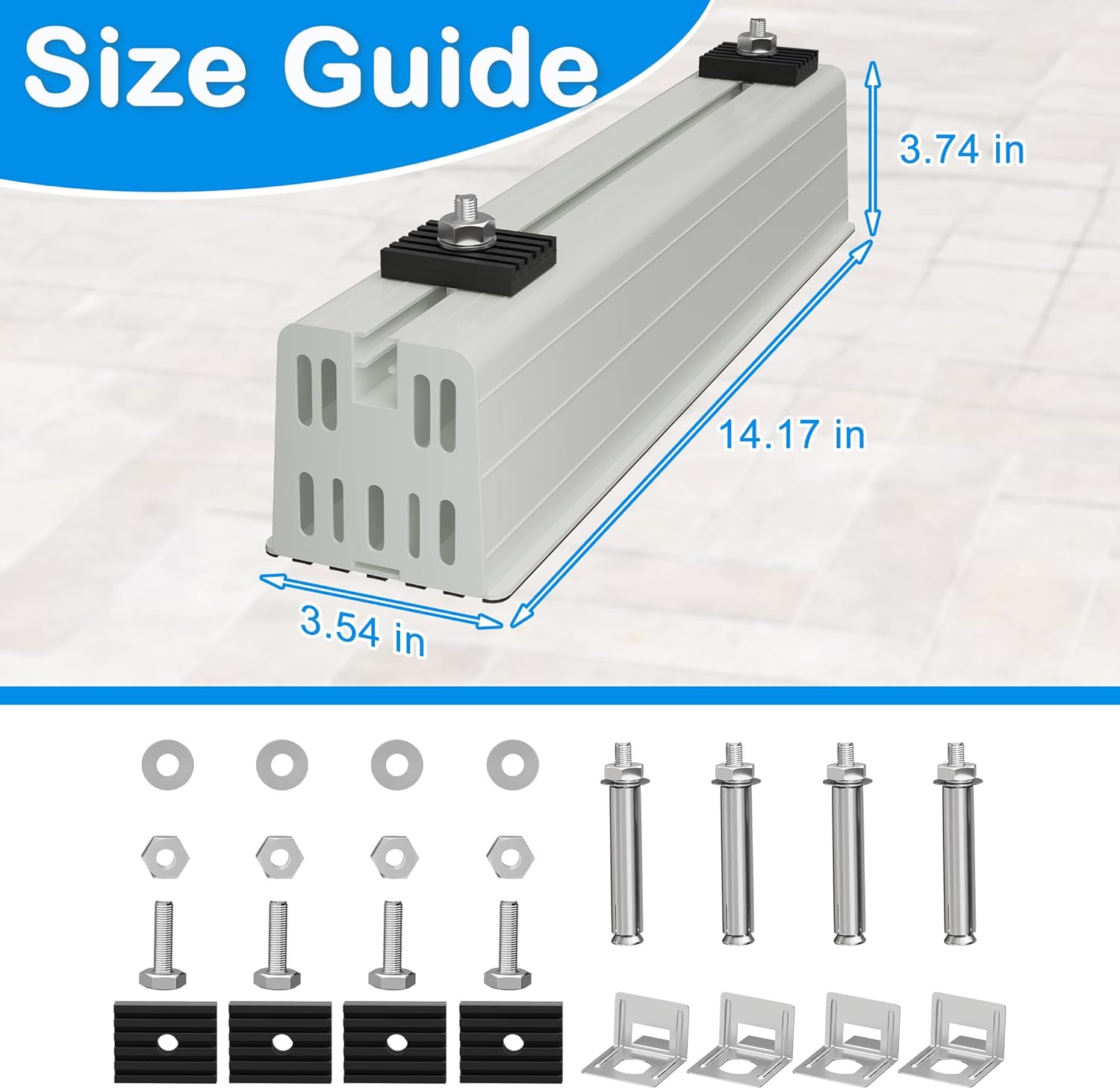 Minisplit Floor Mounting Base, Anti-Vibration Mini Split Stand for 12000BTU/24000BTU Air Conditioner Condenser, AC Anti Vibration Pad for Heat Pump System, 485 Load Capacity