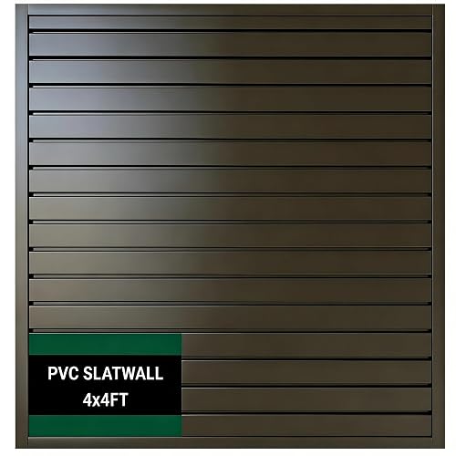 VDTEB Slatwall Panels 4x4 FT Heavy Duty PVC Garage Organizer System Wall Mounted Tool Storage