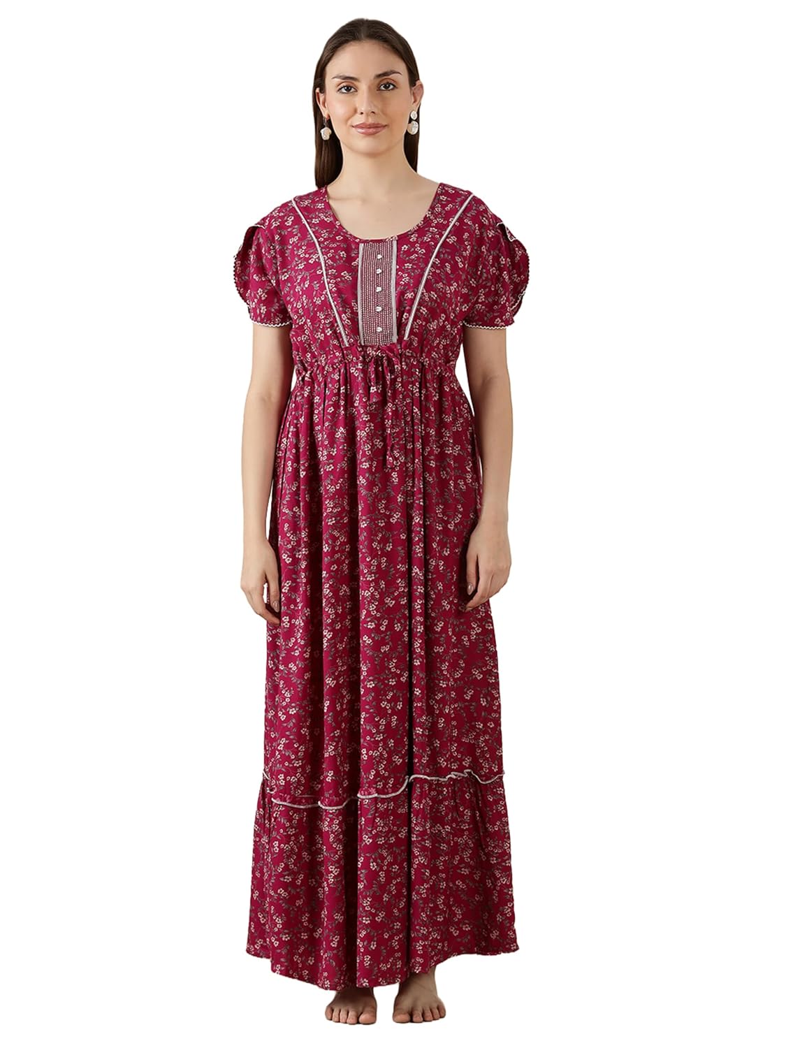 9shines Label Stylish Alpine Frock Nighty Maxi for Women | Full Length Trendy Nightgown | Premium Nightdress | Nightwear |... - Review, Price and Buying Guide