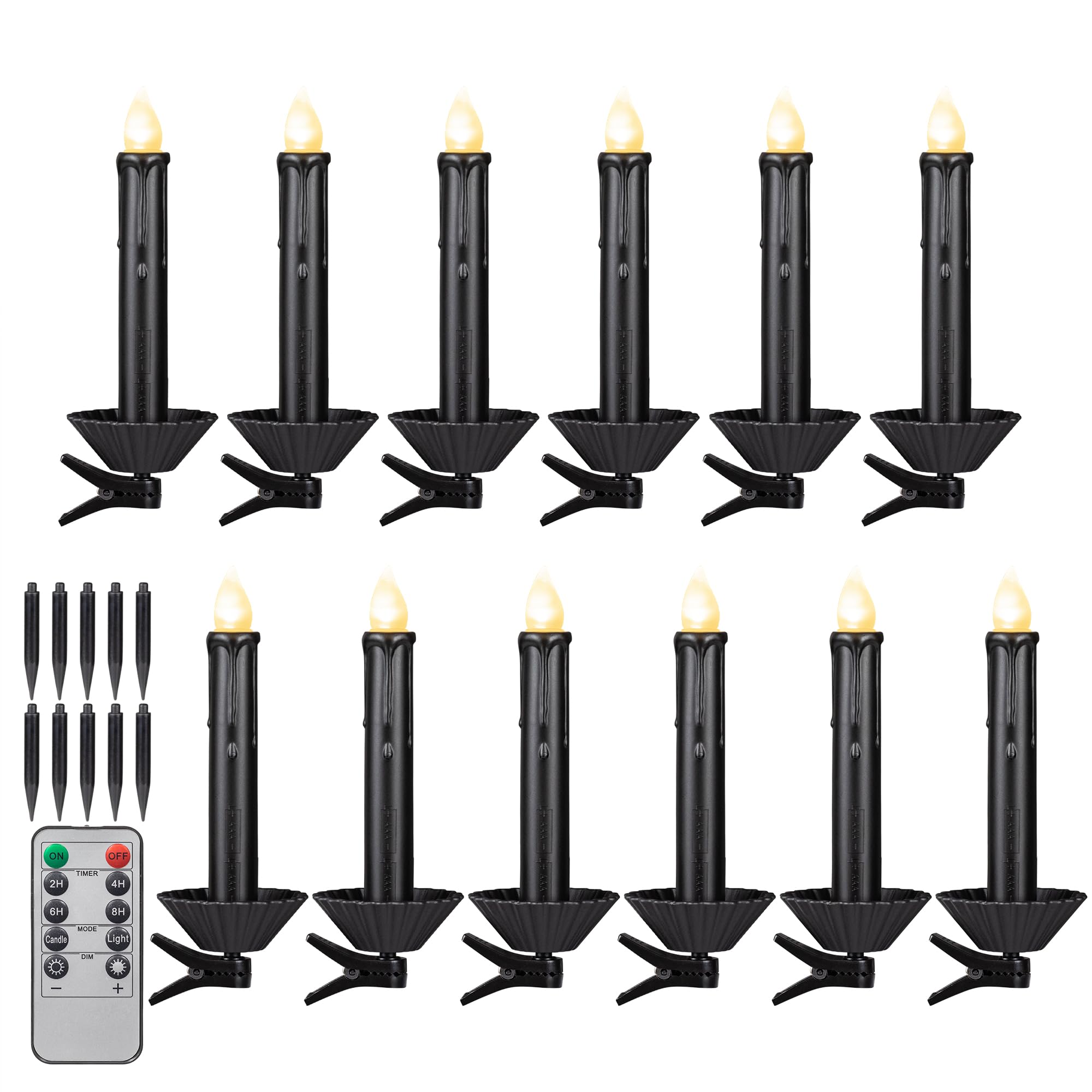 Photo 1 of KI Store 12pk Black LED Flameless Candles