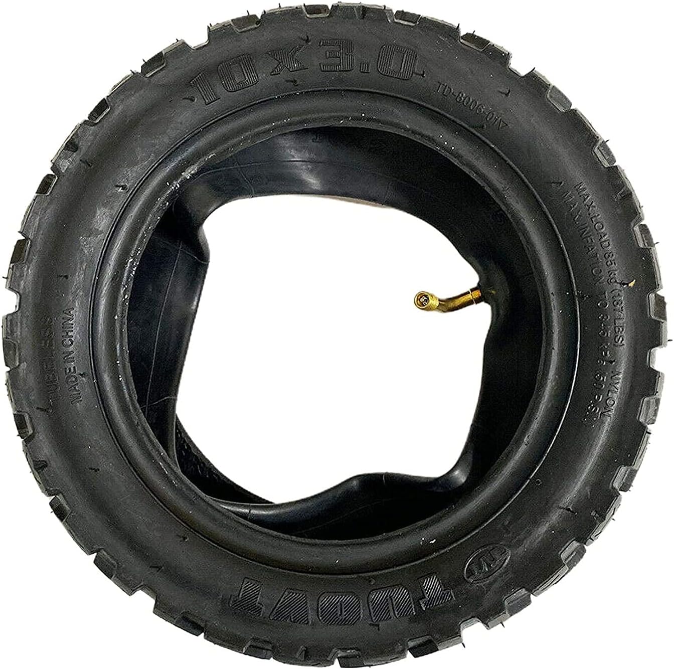Wear-Resistant Tires,10 Inner ×3.0 Inch 255x80 Rubber Tire Replacement Tyre Universal Inflatable Inner and Outer Tubes