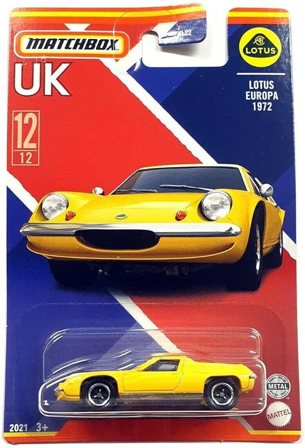 Matchbox UK Lotus Europa 1972 Gelb 12/12 (lange Karte)