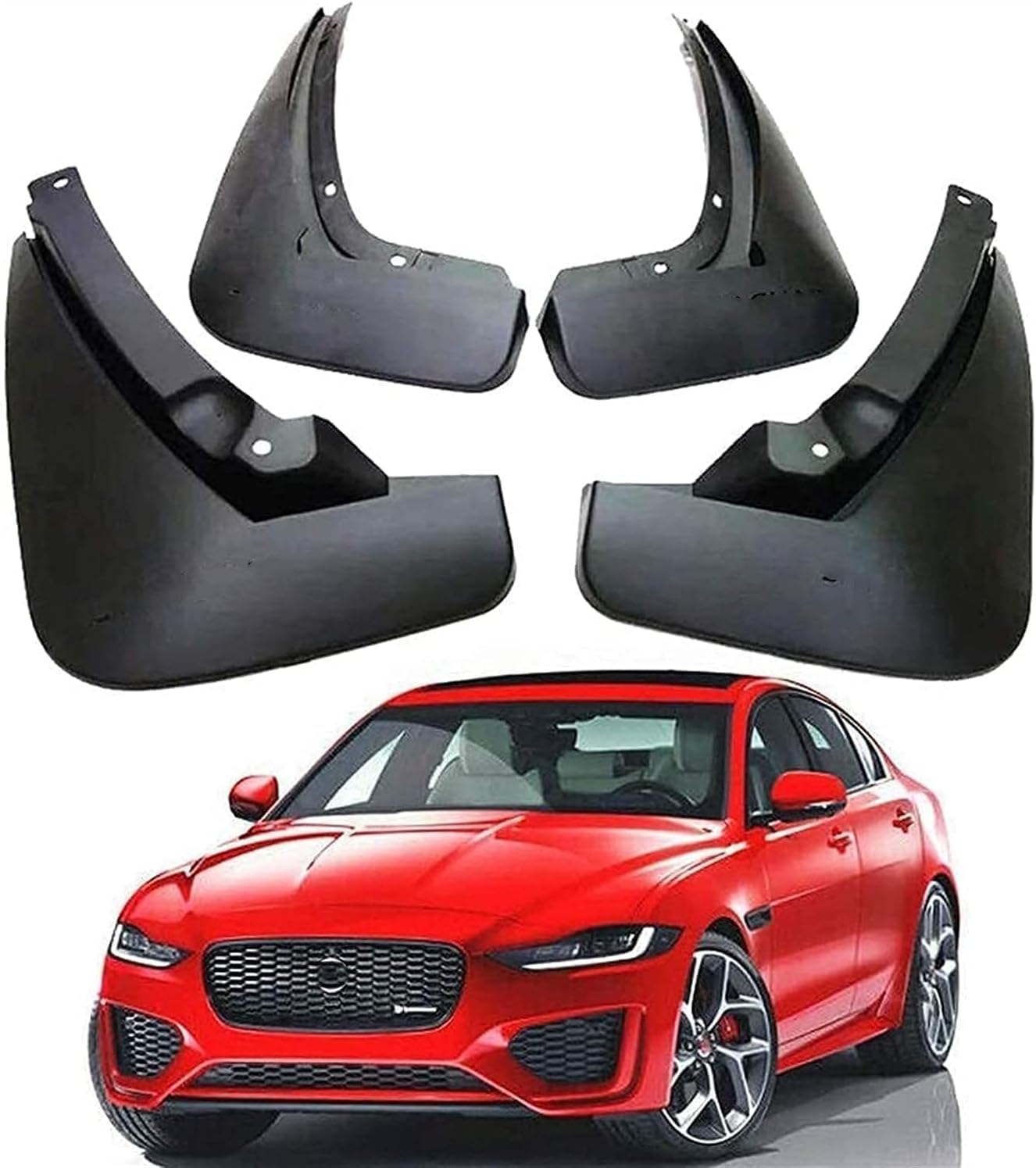 OMJDISA 4 Pcs Car Mud Flaps for Jaguar XE R Sport 2015-2020, Mudflap Splash Guards Waterproof Tire Mudflaps Protector External Accessories
