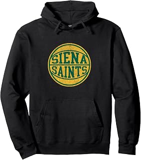 Siena College Distressed Vintage 70s Basketball 2-Color Pullover Hoodie