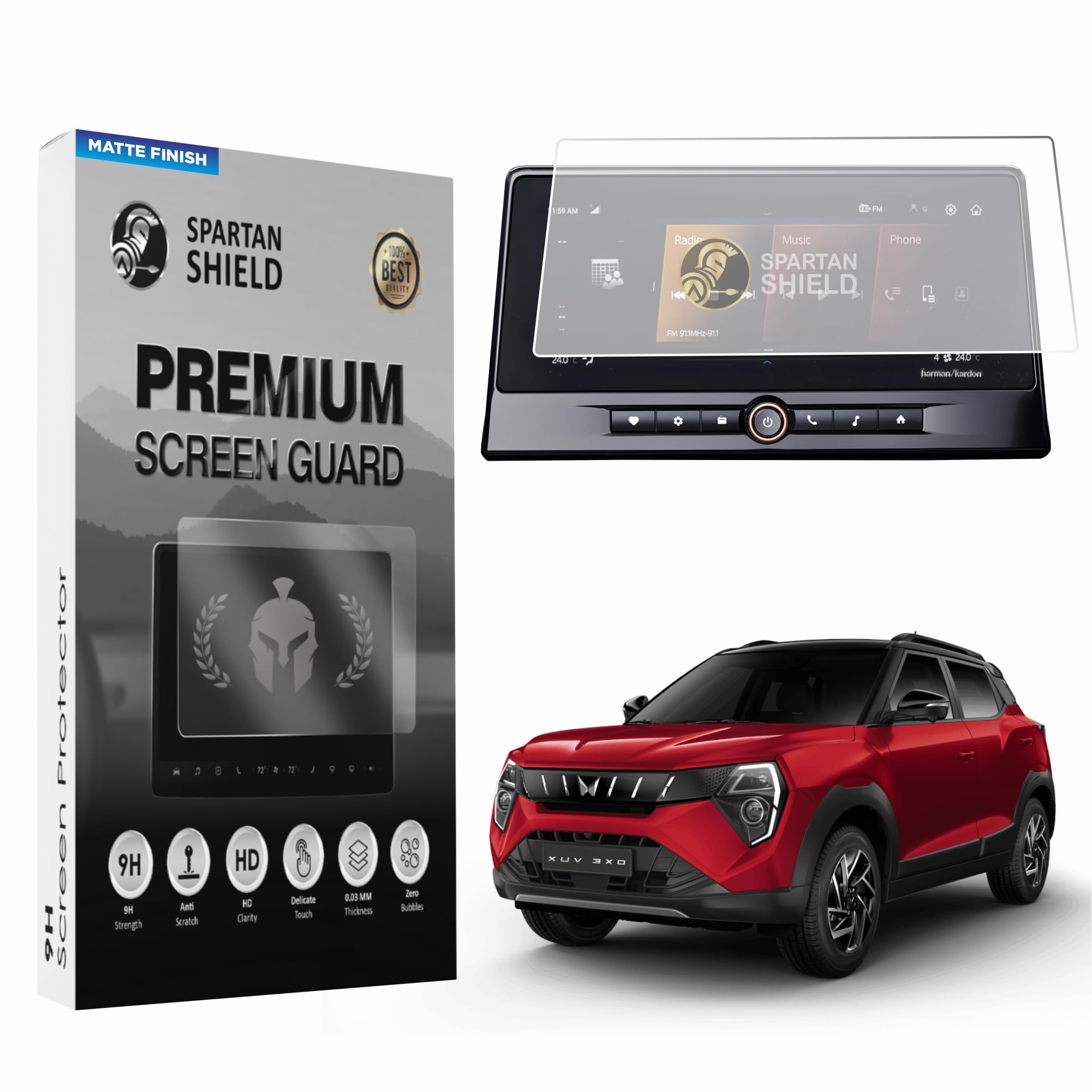 SPARTAN SHIELD MATTE Screen Guard for MAHINDRA XUV 3XO 2024 || 10.25 INCH INFOTAINMENT Protector || XUV3XO MX2 MX2Pro MX3 MX3 Pro AX5 AX5L AX7 AX7 L Adrenox || Anti Scratch XUV 300 Facelift Digital Display Car Accessories [Not Tempered Glass] (B0D5N2DRT5) Amazon Price History, Amazon Price Tracker