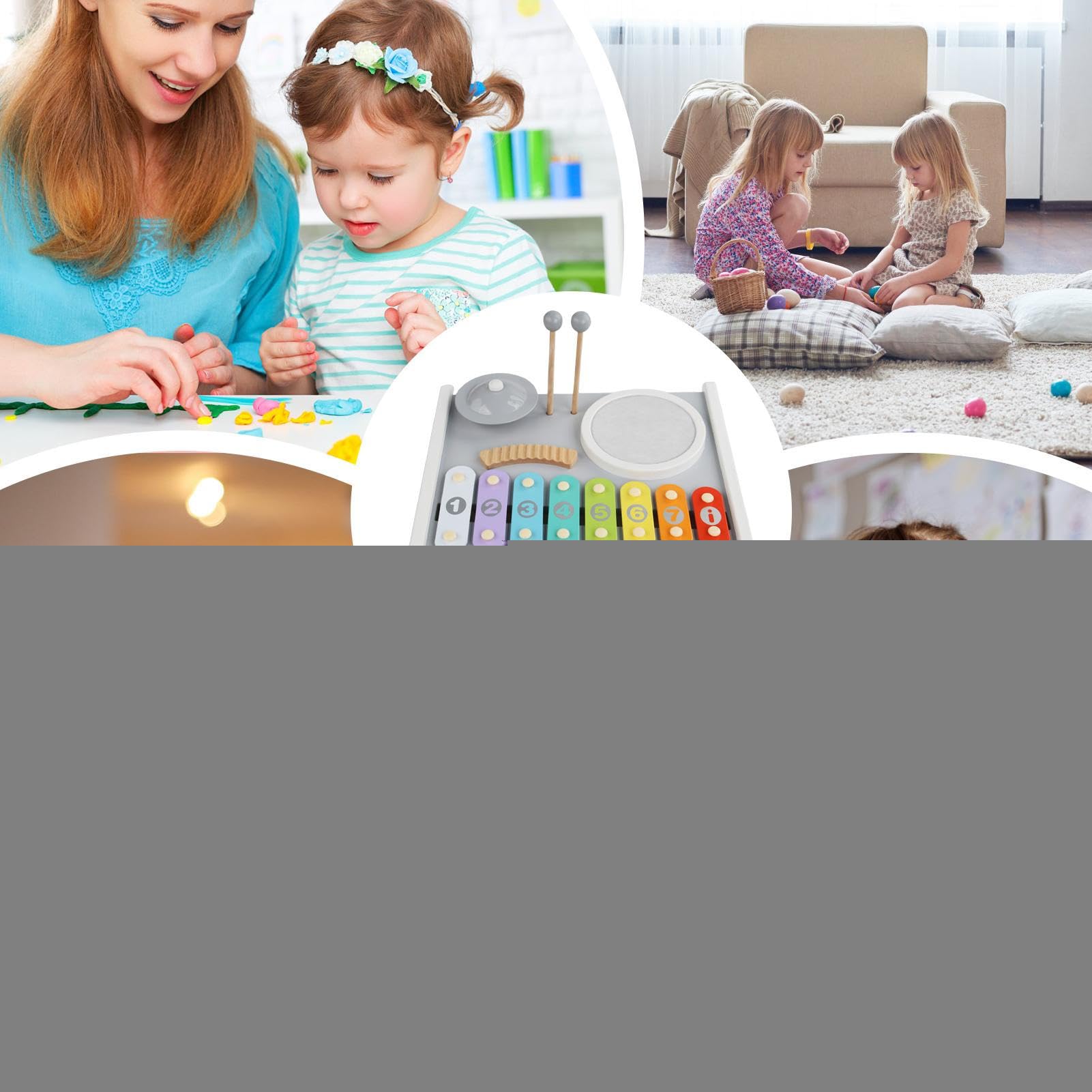 Xilófono Para Bebé | Juegos Educativos De Aprendizaje De Madera - Xilófono Para Kit De Tambores Juguetes Musicales | Para Hogar Guardería Materna Aula Cumpleaños Navidad Niños Niñas