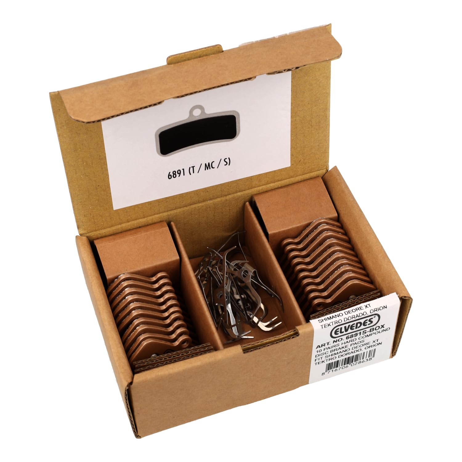 10 Paires de Plaquettes de Frein métallique pour Shimano BR-M640/810/820/9120, Tektro Dorado 4P/Orion4+2P(for)/Orion 4P en TRP (G-Spec) Quadiem/G-Spec Slate/Slate T4/(E-) Zurich
