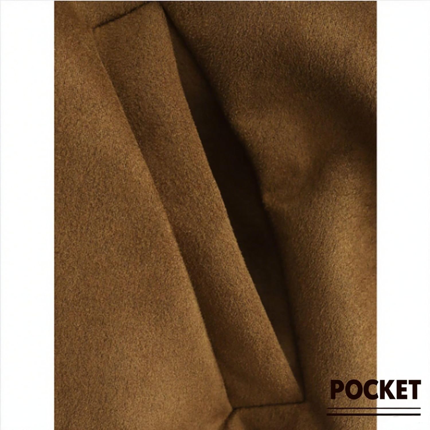 Xunger Women's Faux Suede Bomber Jacket Spring Lapel Pilot Coat Casual Oversized Long Sleeves Trendy Streetwear Outerwear - Image 4