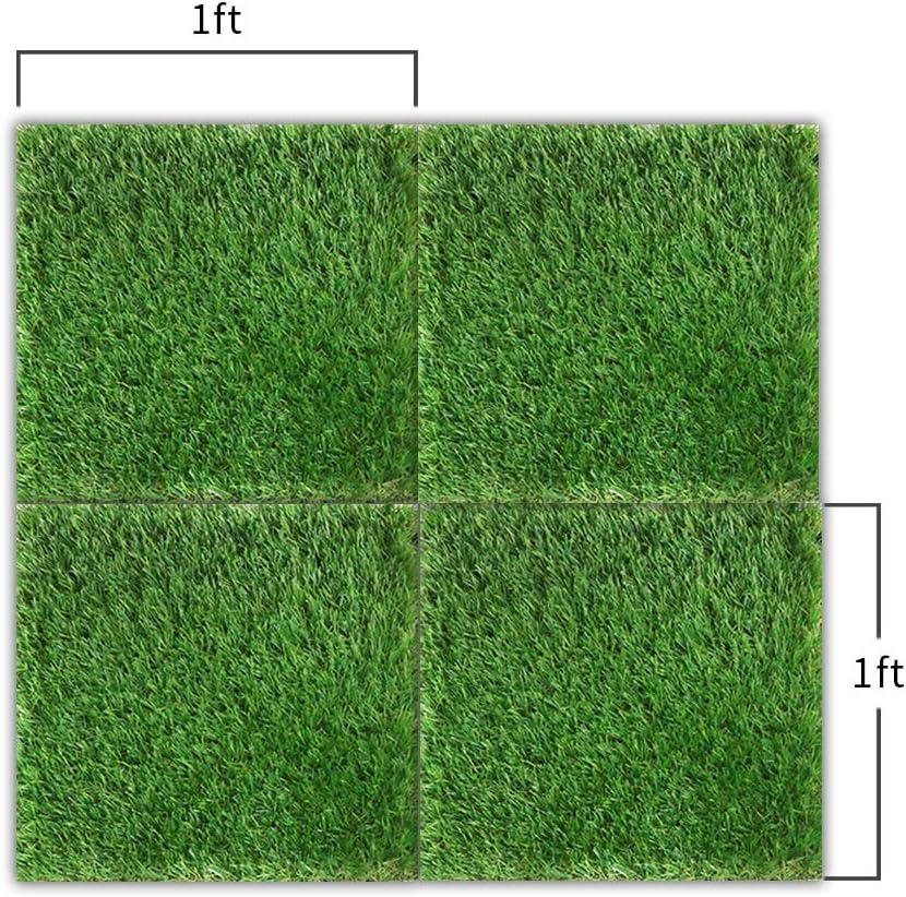 SunVilla Artificial Grass Square Tiles - 12 x 12 Inch Small Turf Grass Craft Piece Indoor Outdoor Wall Decorations for Wedding, Christmas, for All Holidays and Occasions (12)