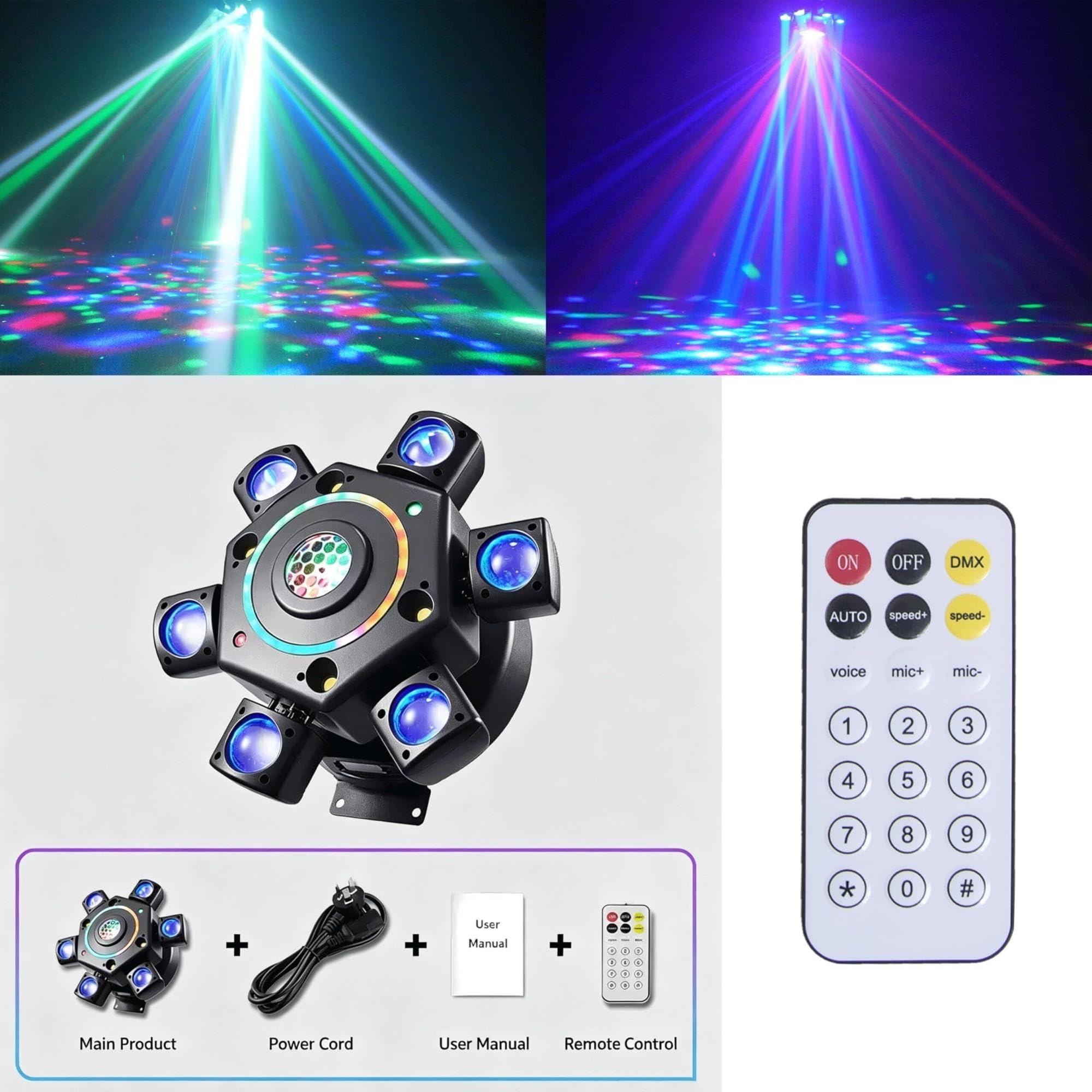 Luces de escenario de discoteca LED RGBW 7 en 1