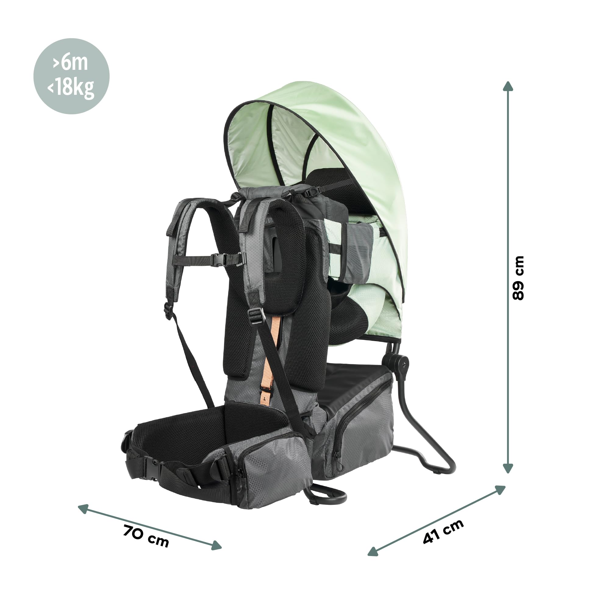 Babymoov Moov & Hike Marsupio da trekking verde