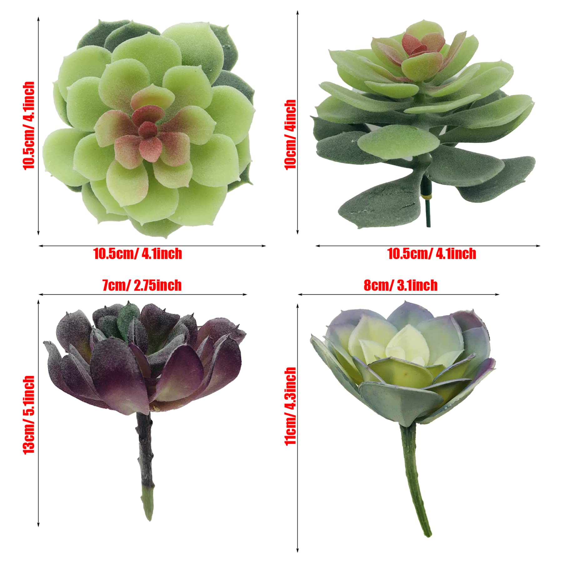 Woohome Piante Succulente Artificiali 20 Pz Succulente Artificiali Misti Piante Grasse Finte Decorative per La Decorazione del Paesaggio Decorazioni,Casa Giardino Decorazioni