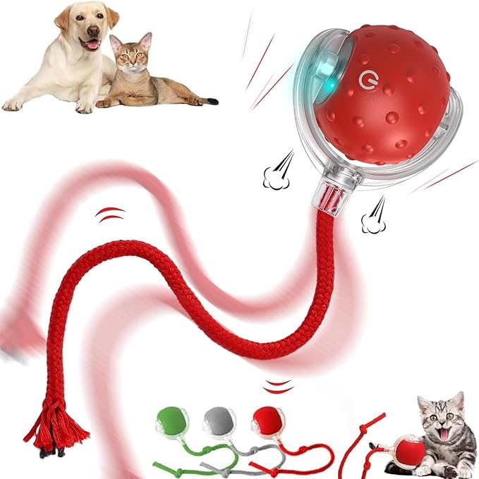 Giocattolo Intelligente Per Gatti A Palla Rotolante - Movimento Casuale, Doppia Velocità, Ricaricabile USB - Foto 5