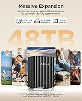 Vista 3 de ORICO Caja de disco duro de 2 bahías USB C Plug and Play DAS Backup con adaptador de corriente de 12V/4A Máximo 2* 22TB de almacenamiento para base