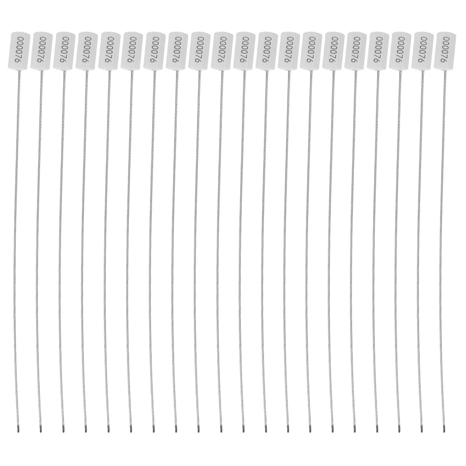 Zerodeko Lot de 100 scellés de sécurité inviolables : cadenas à tirer fermement pour câble – scellés numérotés – étiquette de sécurité pour conteneurs, camions, remorques et portails