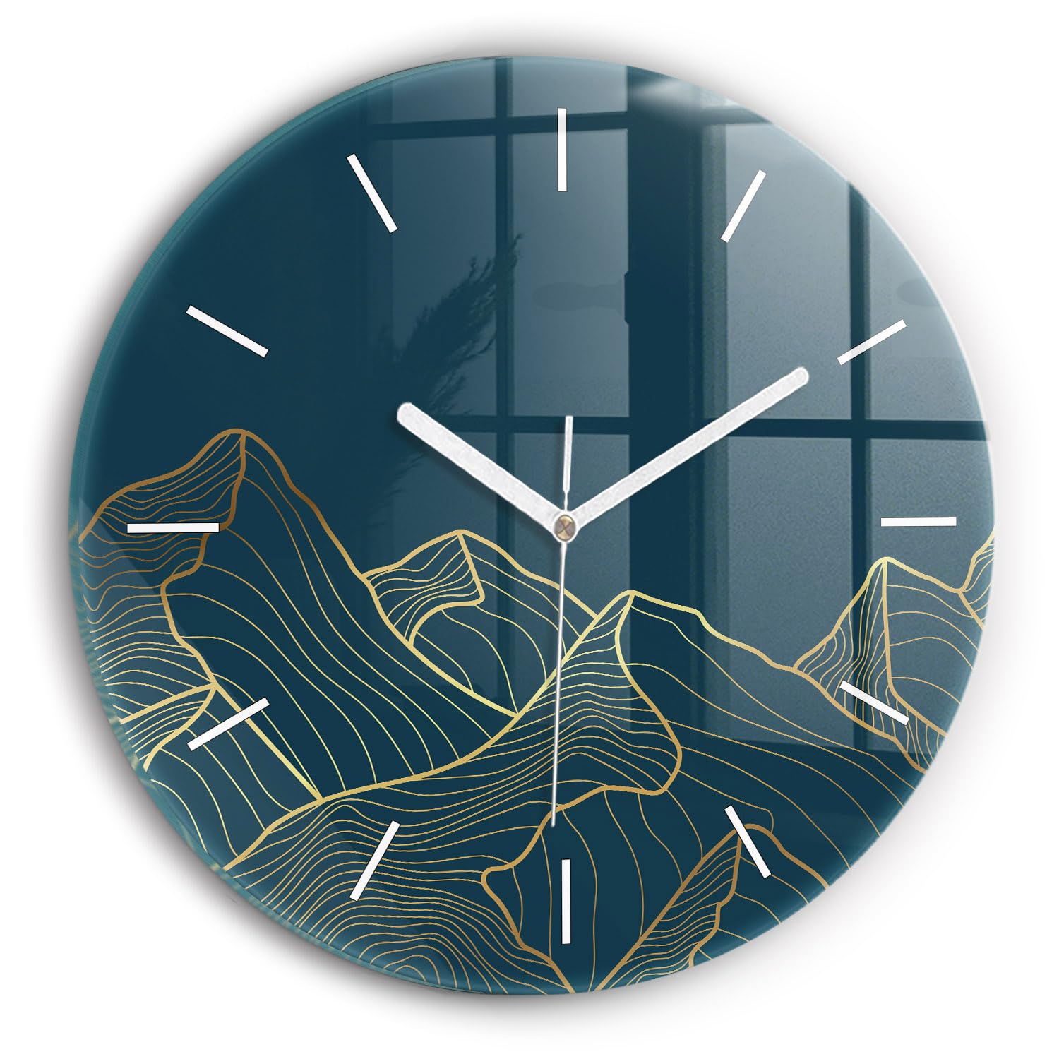 Horloge en Verre de Qualité Supérieure Wallfluent 30 cm Horlogerie Moderne Silencieuse