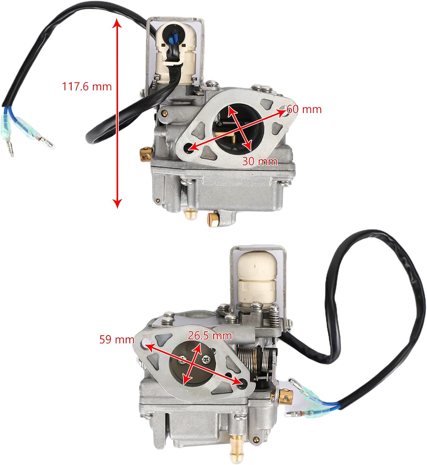 Carburetor for Yamaha 15HP 20hp F15/F20 4-Stroke Outboard engines,Ref No.6AH-14301-00 6AH-14301-01, fit for Tohatsu/Nissan 15HP (2000-2007) 4 Stroke boat Motors carb