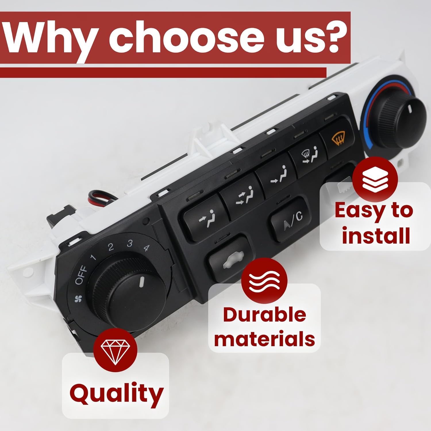 Heater Climate Control Module Panel AC Control Panel Compatible with Honda Accord Odyssey 1998 1999 2000 2002 2003 2004 599-268 79600-S84-A01ZA