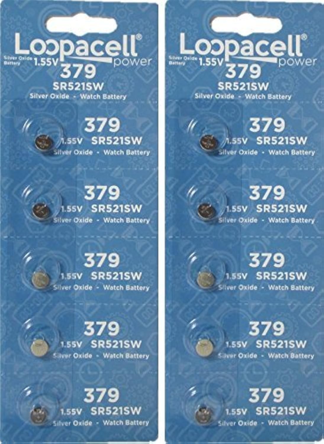 LOOPACELL 392 Silver Oxide Batteries - 25 Pack SR41W 1.55V For Watches & Electronics