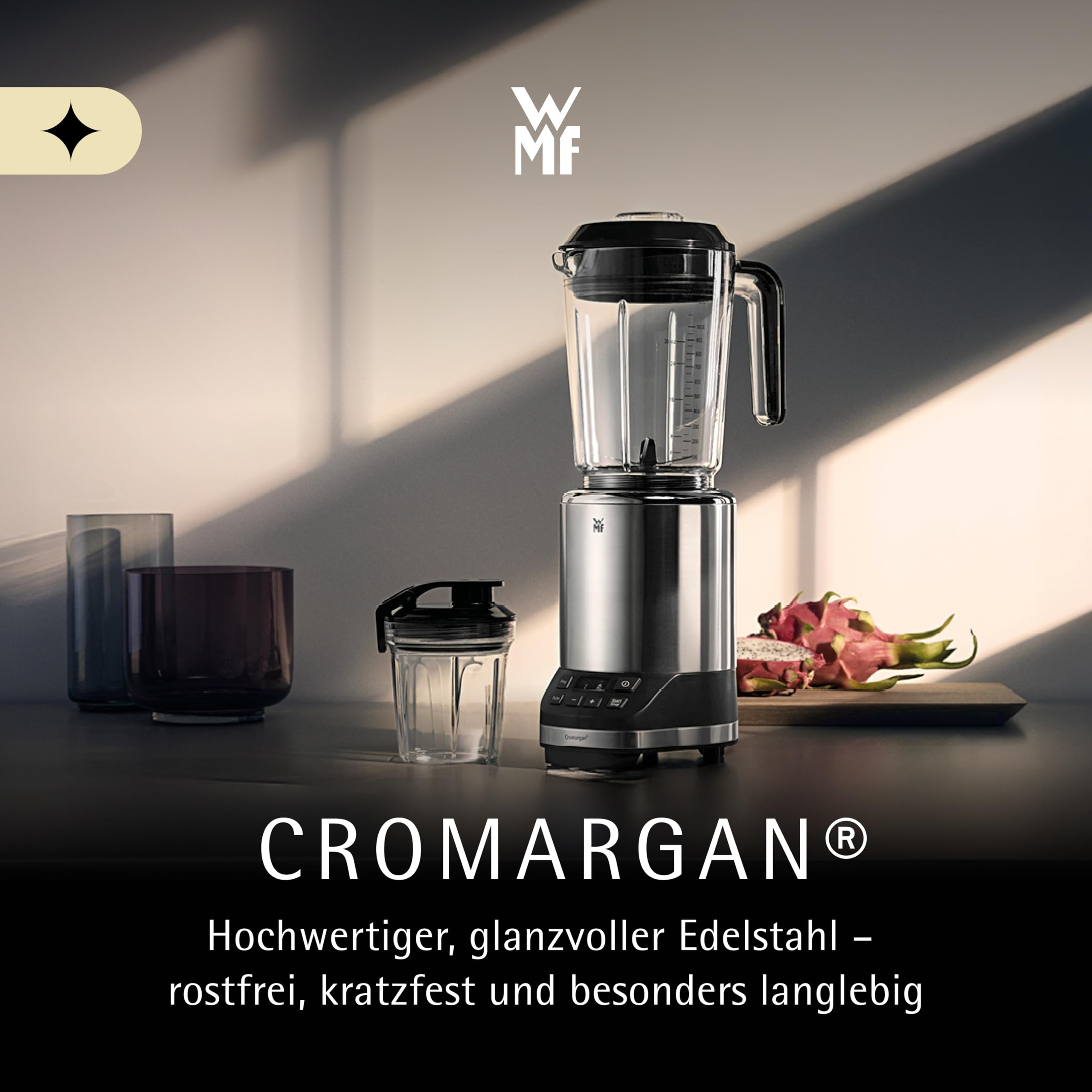 WMF Kult Pro Multifunktionsmixer Hochleistungsmixer, 30.000 U/min, Smoothie Maker, Standmixer, Ice-Crush Funktion, 4 Mixbehälter inkl. ToGo-Verschluss