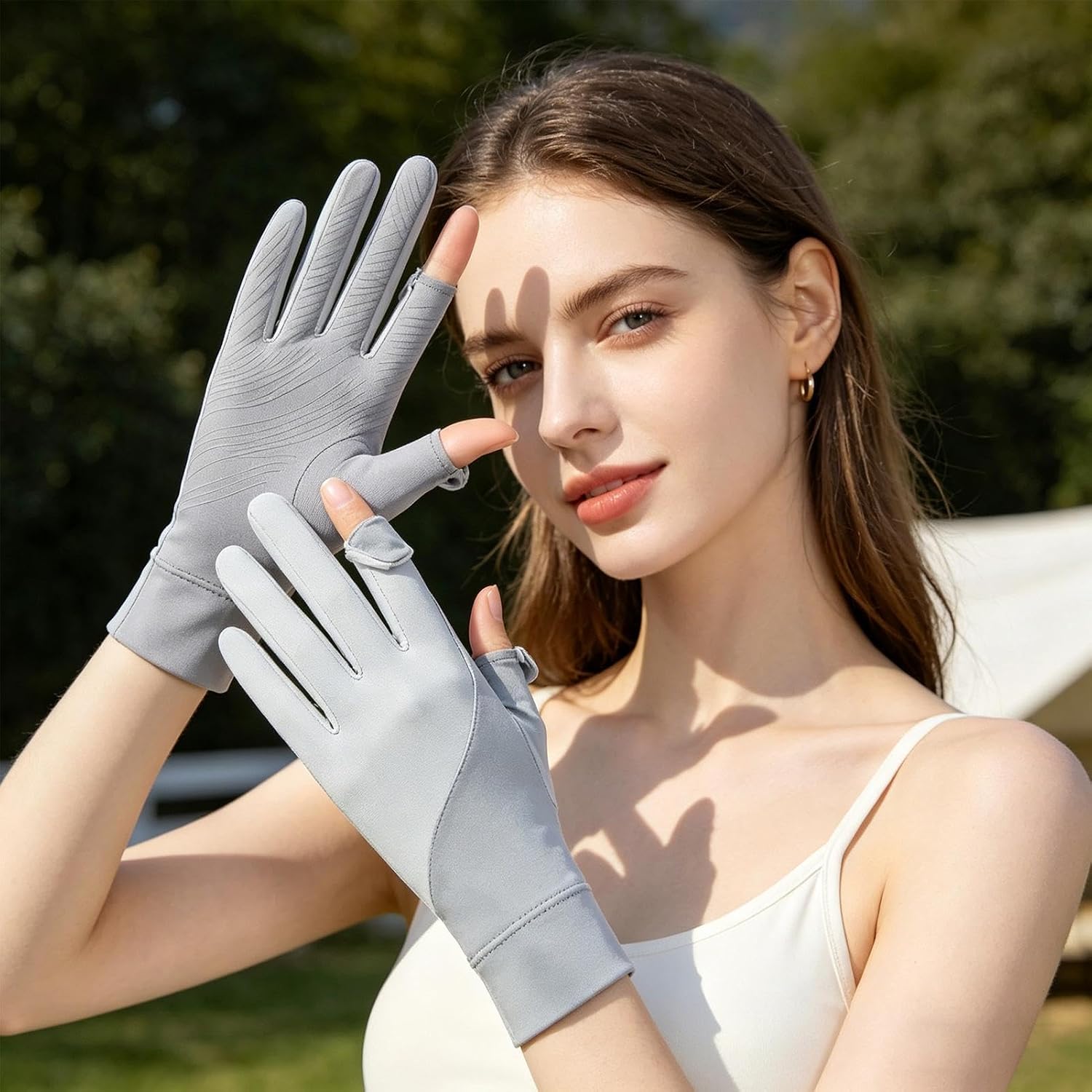 UV Gloves for Driving - Anti-Slip UPF 50+ Sleeve | Touchscreen Sun Protection Driving Gloves,for Golf Fishing Running Kayaking Hiking Summer Travel