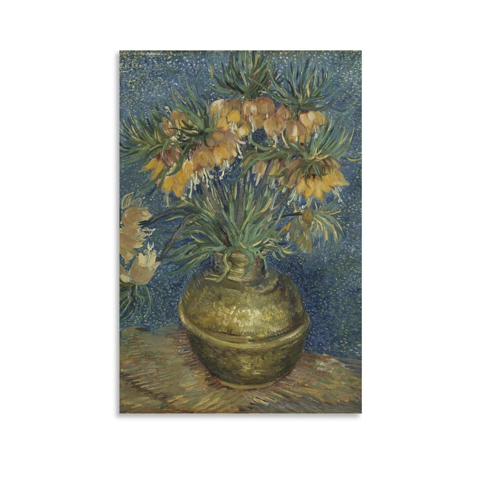 Crown Imperial Fritillaries in A Copper Vase by Vincent Van Gogh Wall Art Prints Poster Canvas Wall Art Poster Decorative Modern Home Print Picture Artworks Posters 12x18inch(30x45cm)