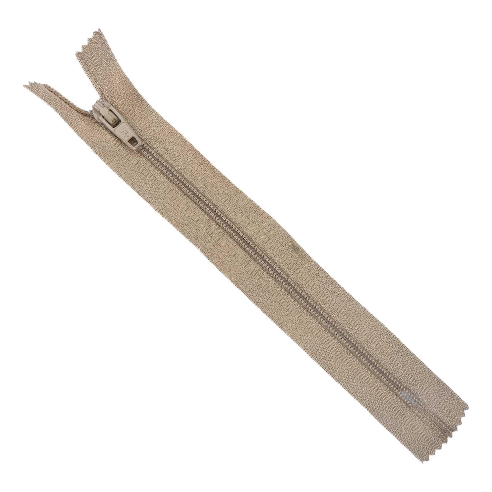 18cm 7 Inch Closed End Zip Nylon No3 Autolock 55 Colour Buy 1 Or 2 Zippers 456D, 0282 Beige, 2