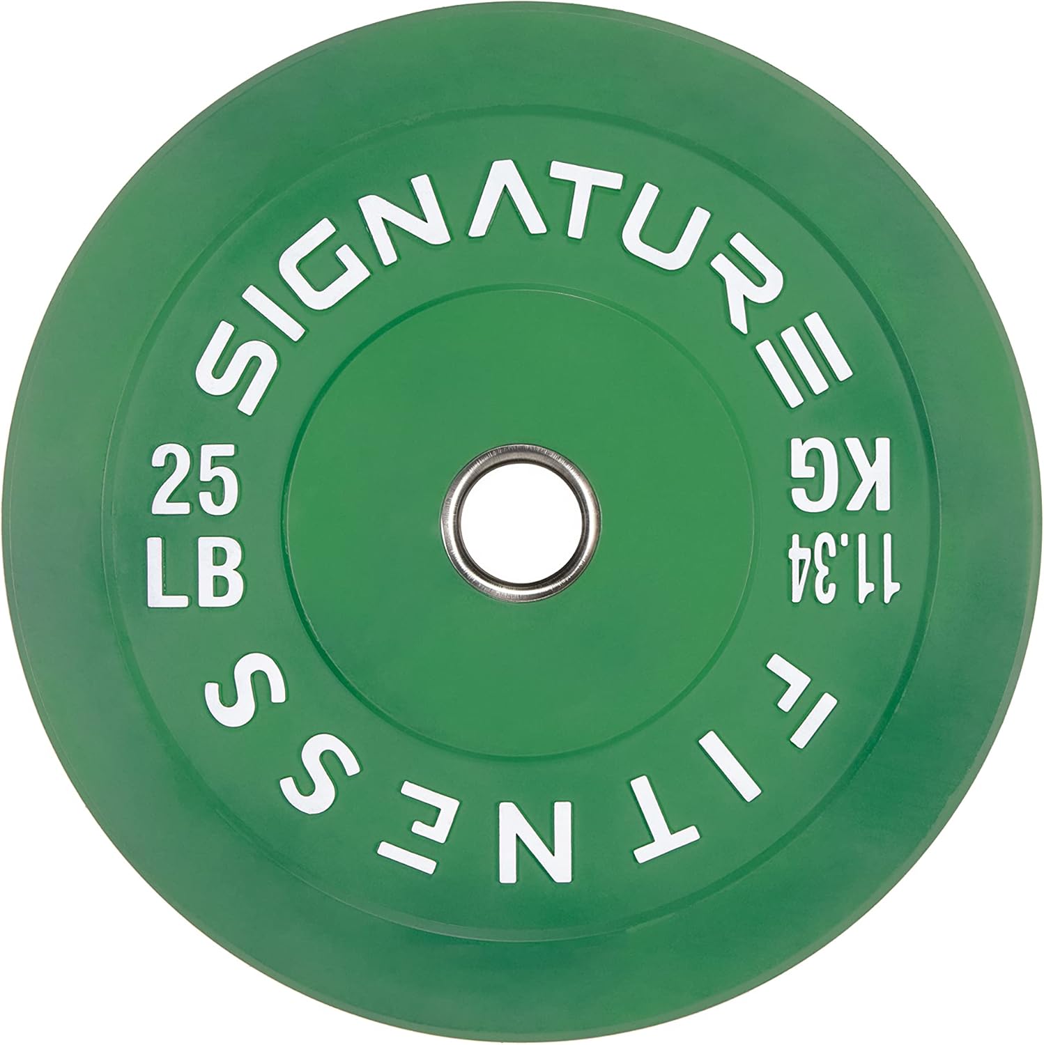 Signature Fitness 2" Olympic Bumper Plate Weight Plates with Steel Hub, 25LB Single, Colored
