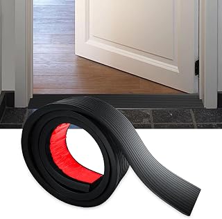 1M*8cm*3.0cm Türschwellenrampe, bis 800 kg belastbar, Gummirampe Selbstklebende für 3,0cm Höhenunterschied, Türschwelle Rollstuhlrampe für Saugroboter, Kinderwagen (Schwarz, 3.0cm-Anstieg)