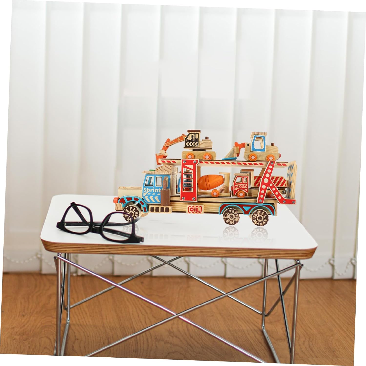 木製 車のモデル 小型建設車両 ケーキデコレーション用 装飾品 ベーキング用 車形 オーナメント