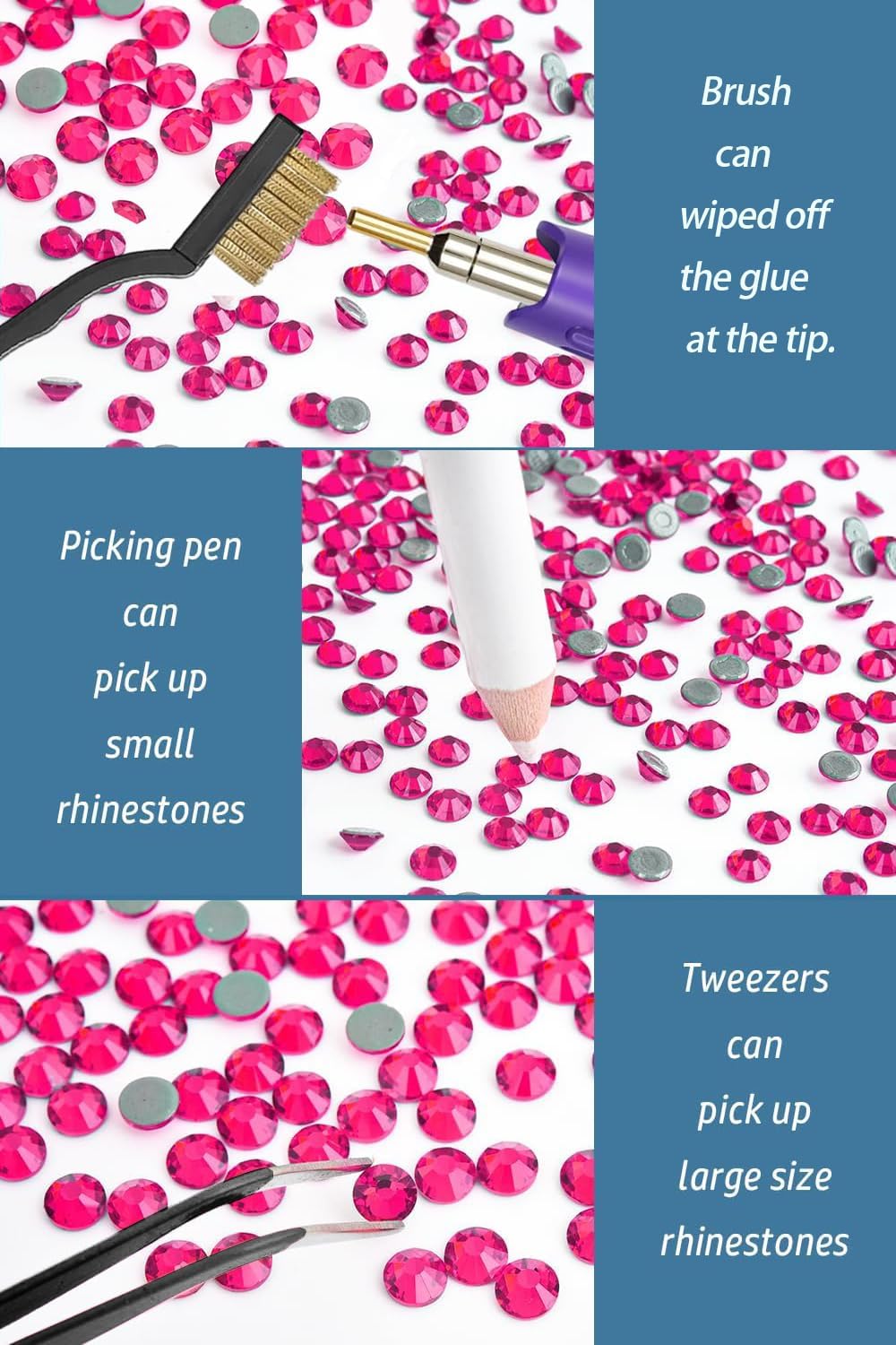Hotfix Applicator Bedazzler Kit with 3900 PCS Rhinestones(Purple)