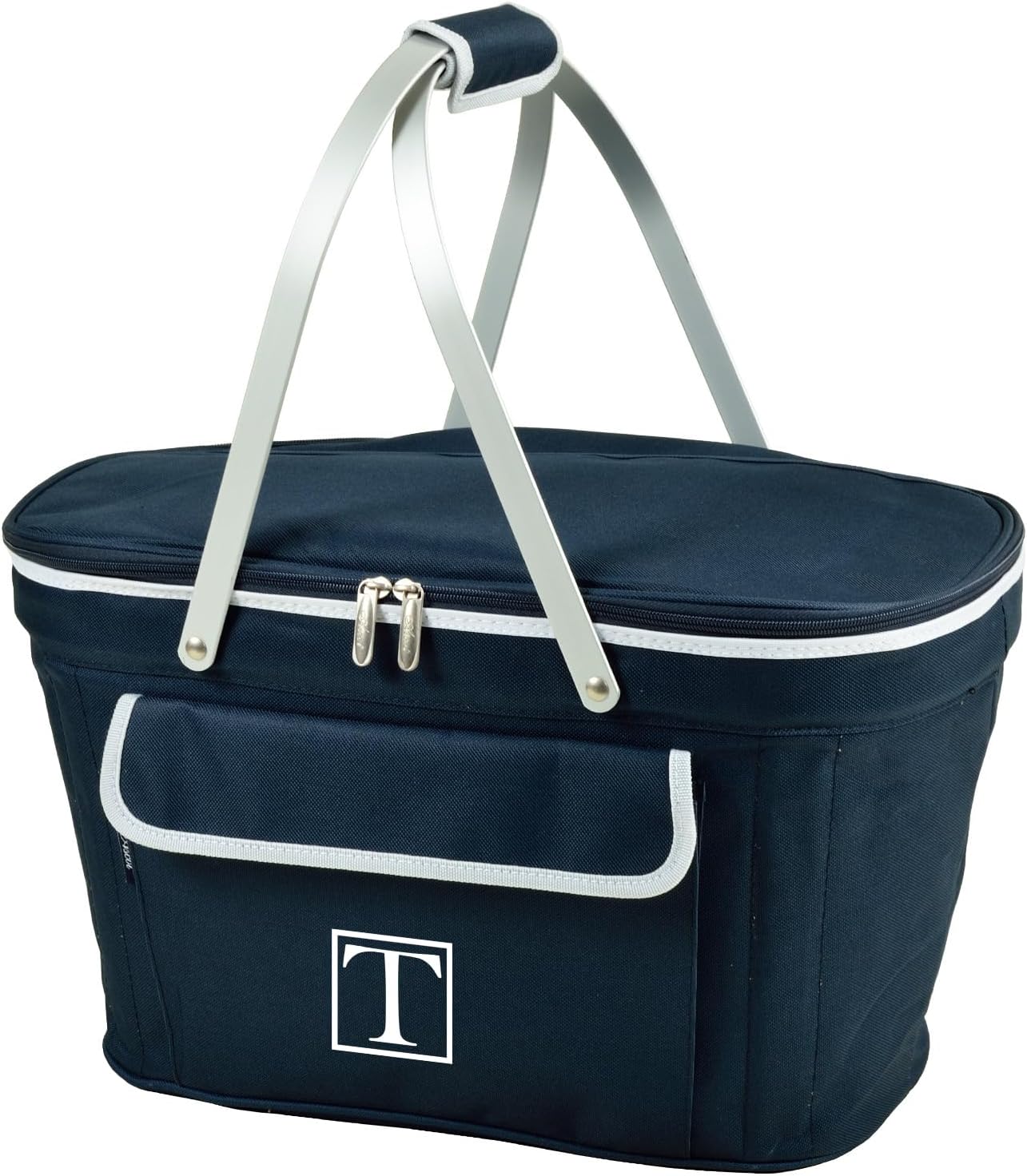 Picnic at Ascot Personalized Monogrammed Patented Insulated Folding Picnic Basket Cooler- Designed & Quality Approved in The USA