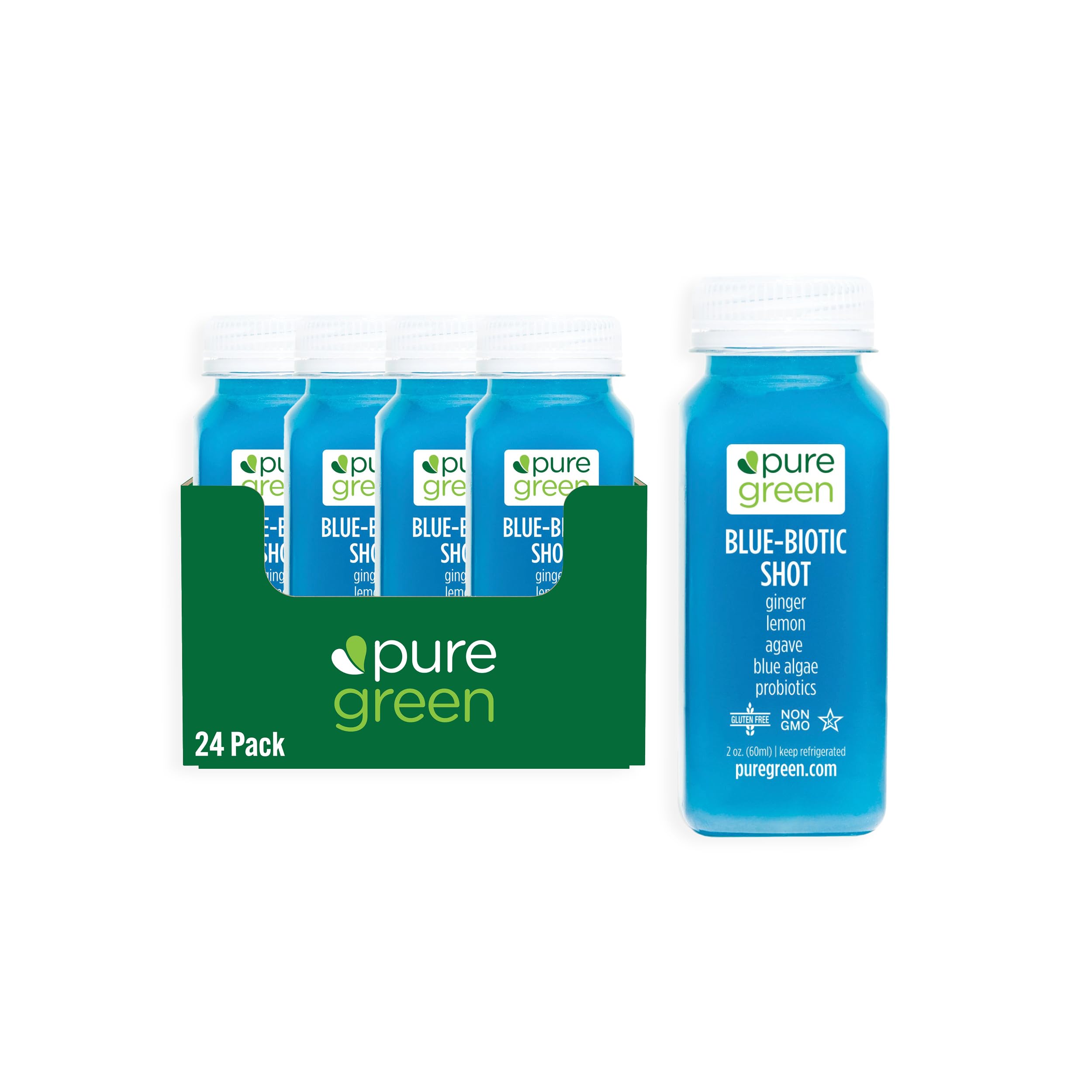 Amazon.com : Pure Green Cold Pressed Probiotic Shots – 24 Pack 2oz