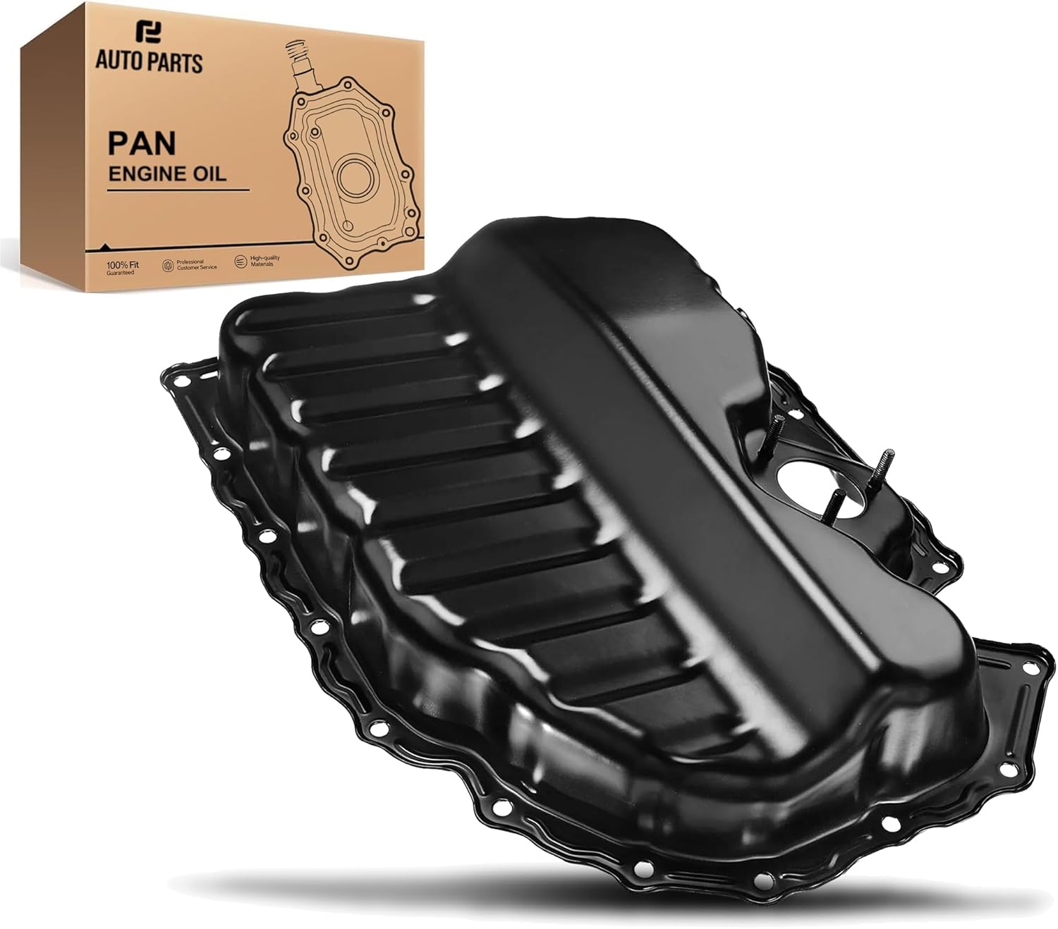 PartsFlow Steel Lower Engine Oil Pan Sump Compatible with Volkswagen Jetta, Passat CC, Golf, Tiguan, Beetle, Eos & Audi A3 Quattro, Q3 Quattro, TT Quattro, 1.8L 2.0L Replace 264-713, 06J103600T