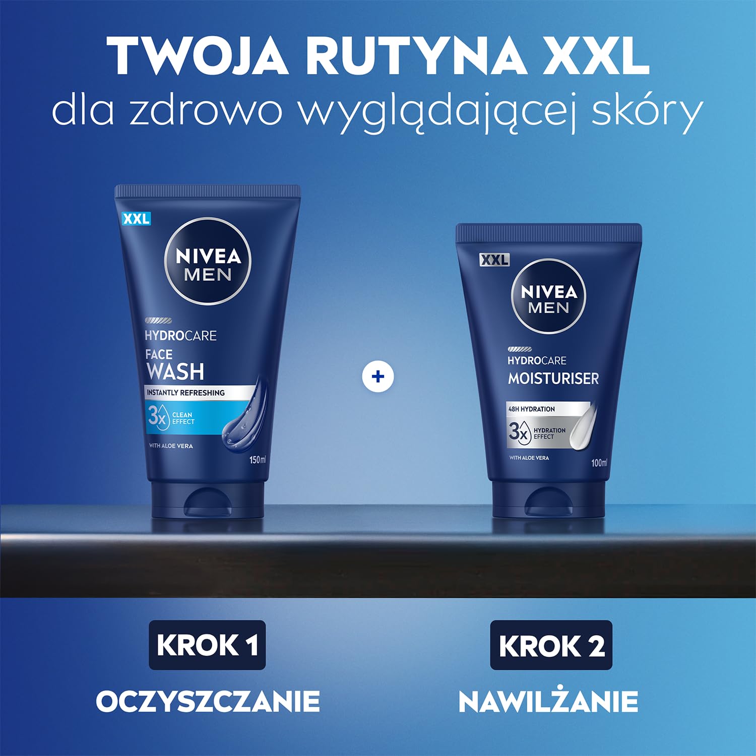 NIVEA MEN Hydrocare Żel do mycia twarzy dla mężczyzn XXL 150 ml